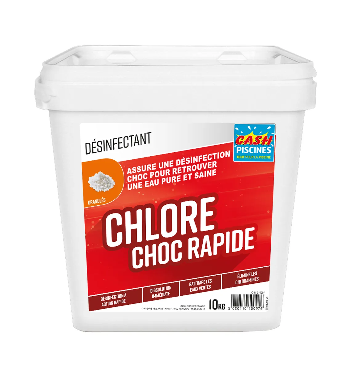 CHLORE CHOC RAPIDE GRANULES 10KG