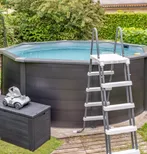 PISCINE ACIER 5,50 H 1,32 GRAPHITE