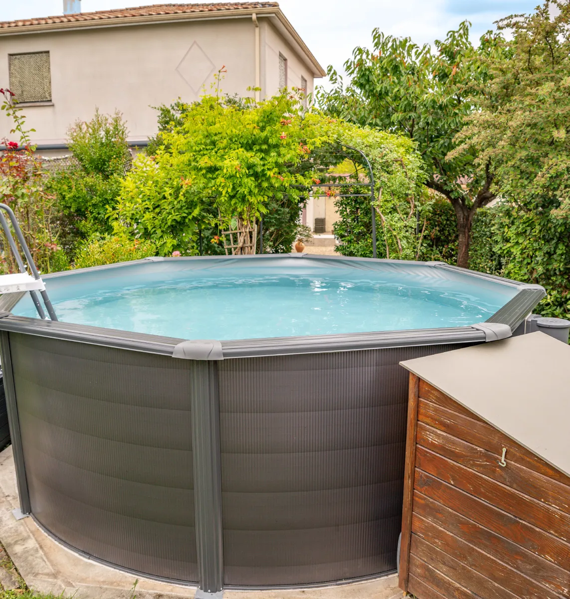 PISCINE ACIER 3,50 H 1,20 GRAPHITE GOLD