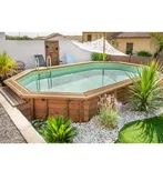 PISCINE BOIS MICHIGAN SPR 4.98x2.98 H 1.17 LUXE