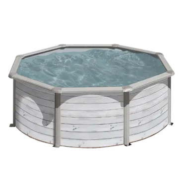 PISCINE ACIER 4,60 H 1,32 CERUSE LUXE