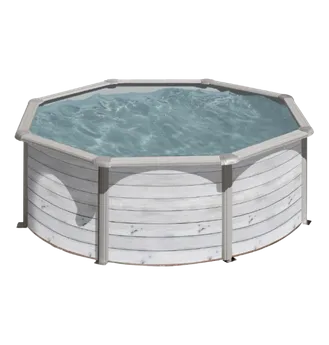 PISCINE ACIER 5,50 H 1,32 CERUSE