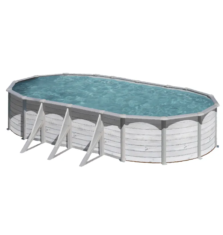 PISCINE ACIER 5,00x3,00 H 1,20 CERUSE GOLD