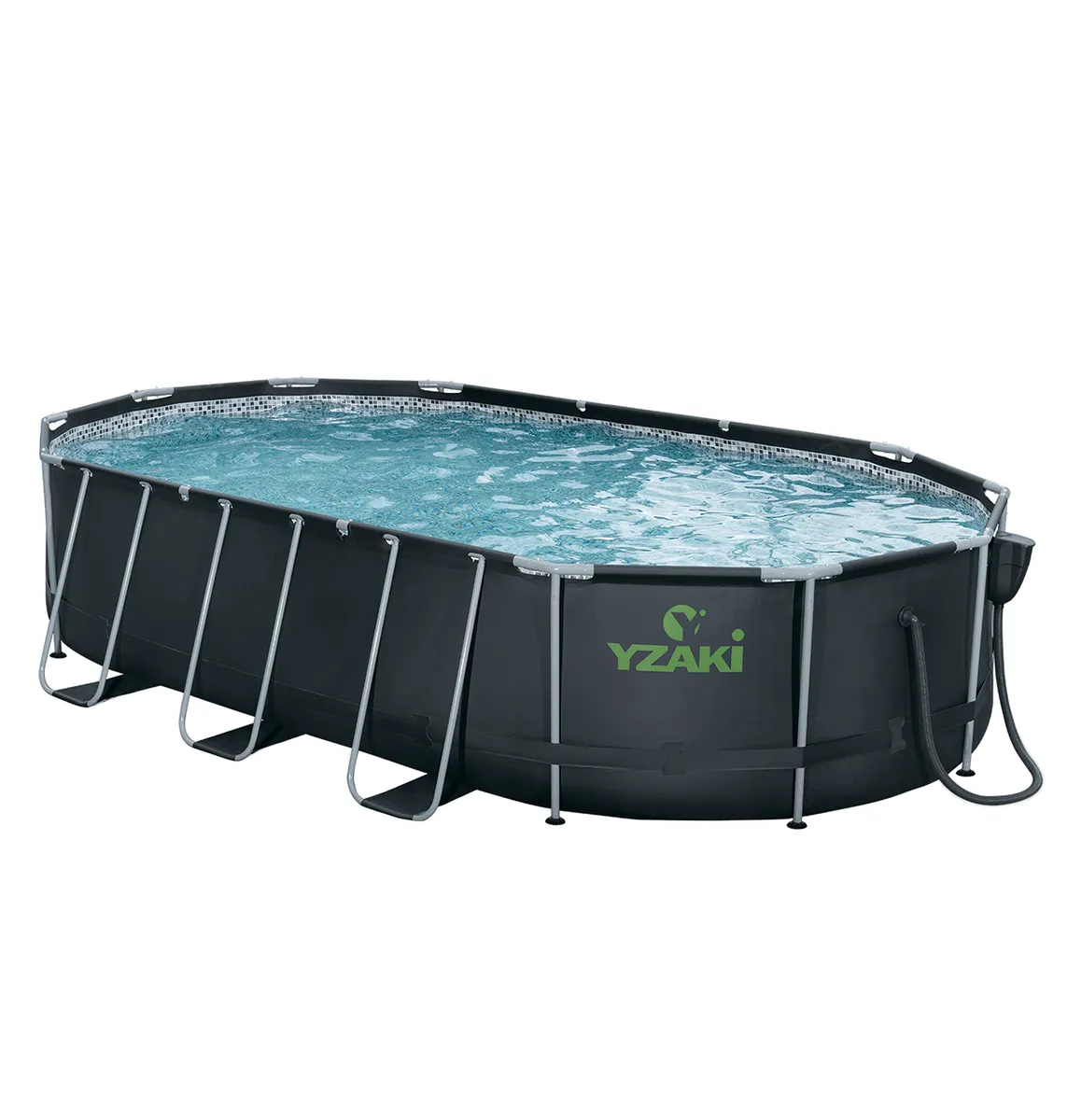 PISCINE YZAKI SANS FILTRATION OVALE 6,10mx3,66mx1,22m + SKIMMER