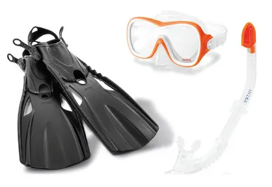 MASQUE DE NATATION + TUBA + PALMES WAVE RIDER