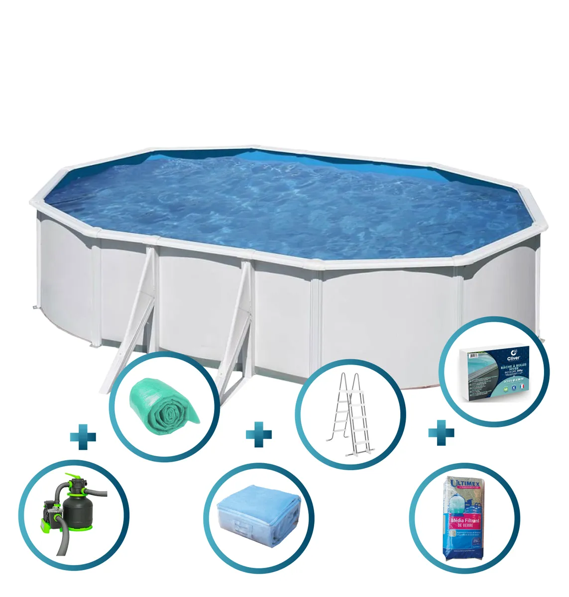 PISCINE ACIER 5,00x3,00 H 1,20 XTRA