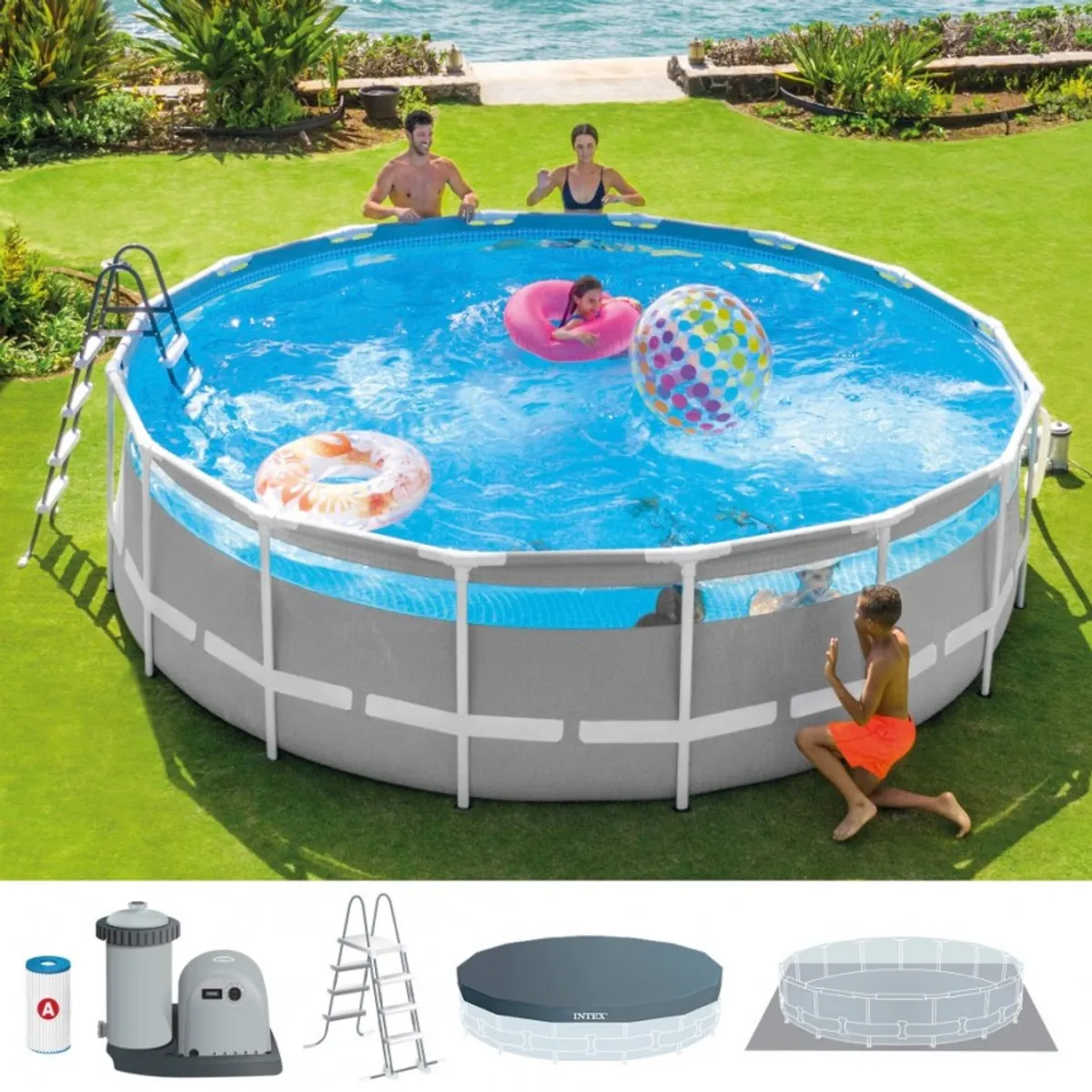 PISCINE INTEX CLEARVIEW 4.88x1.22