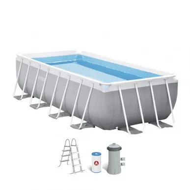 PISCINE INTEX PRISM RECT. 4,00x2,00 H 1,00 GRISE