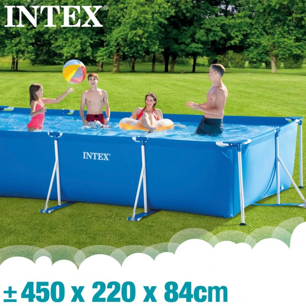 PISCINE INTEX METAL FRAME JUNIOR RECT. 4,50x2,20 H 0,84