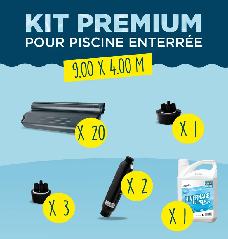 KIT HIVERNAGE PREMIUM PISCINE ENTERREE 9,00x4,00