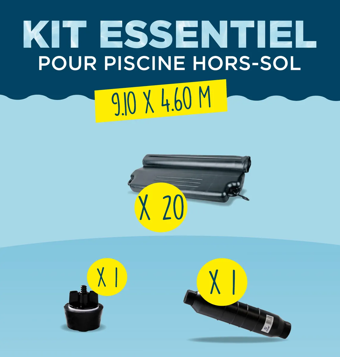 KIT HIVERNAGE PISCINE HORS SOL 9,10x4,60 M