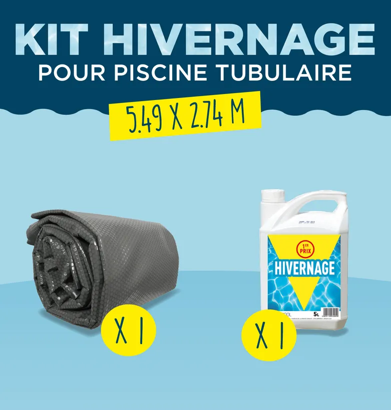 KIT HIVERNAGE PISCINE TUBULAIRE RECTANGULAIRE 5.49*2.74M