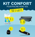 KIT HIVERNAGE PISCINE HORS SOL 9,10x4,60 M