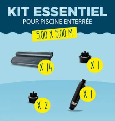 KIT HIVERNAGE PISCINE ENTERRE 5,00x5,00