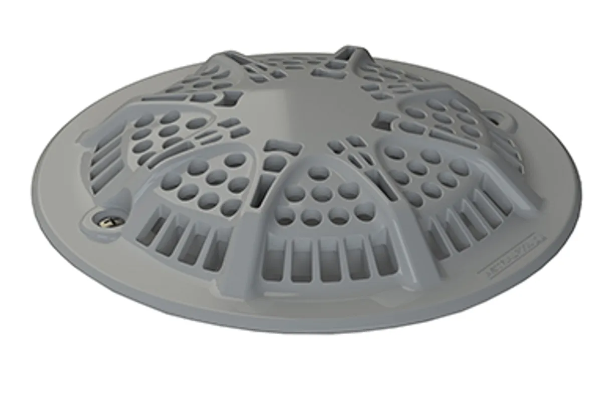 GRILLE BONDE DE FOND ANTI VORTEX GRIS